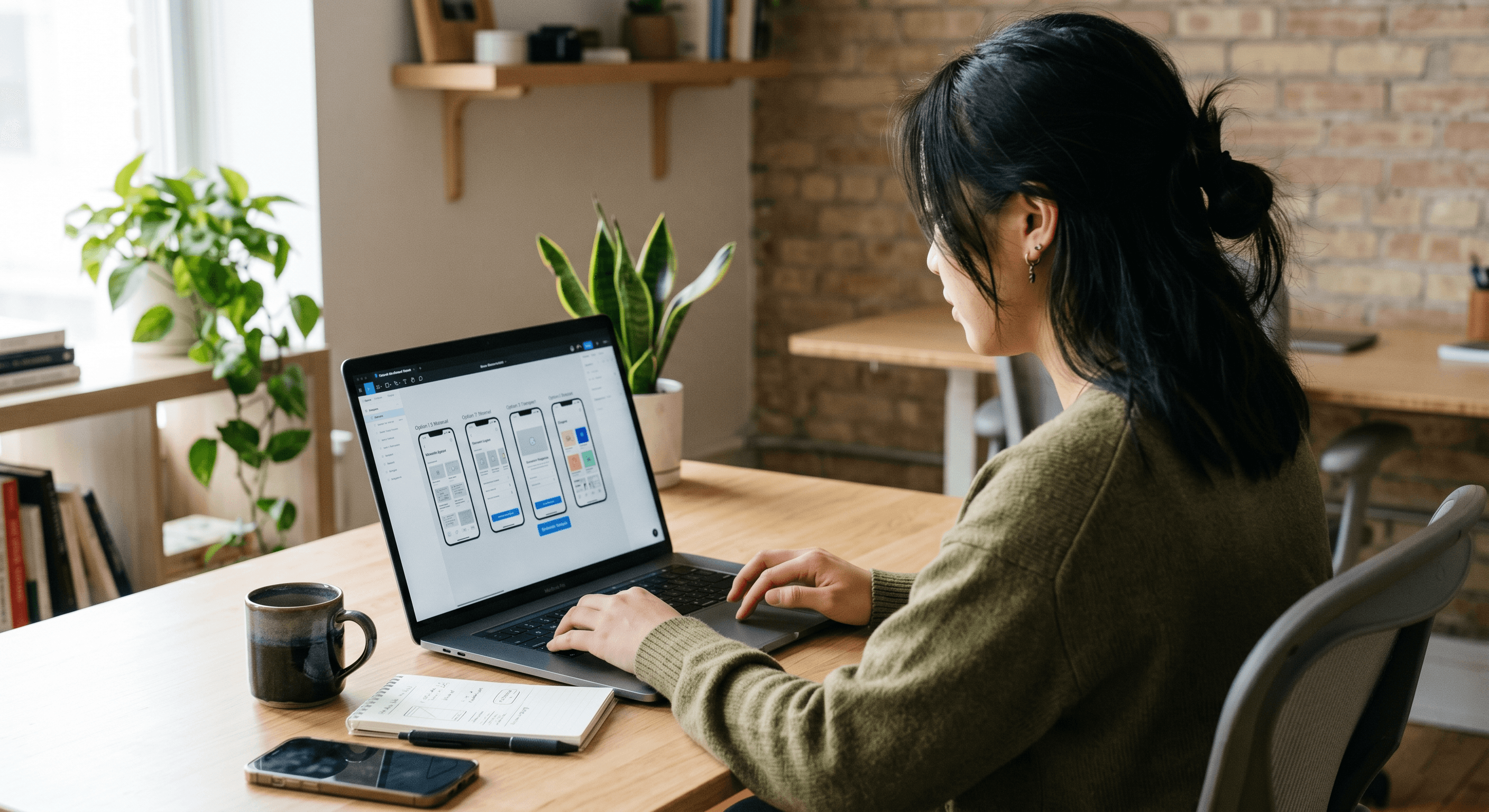 A knowledge worker using AI